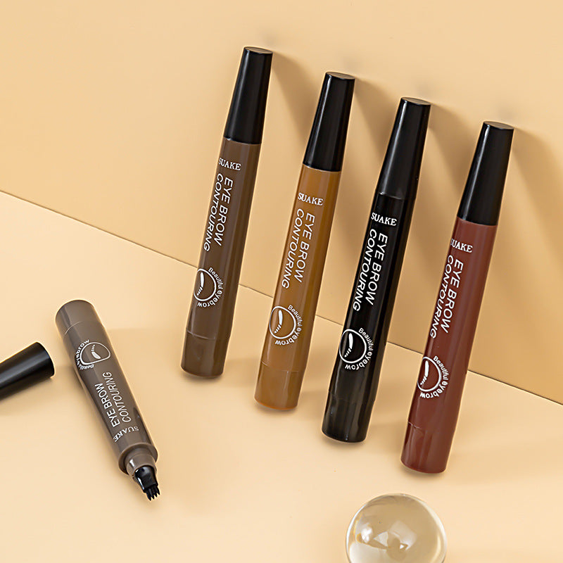 Set of Sunkissed 4 Tips Eyebrow Tattoo Pencils on a beige background