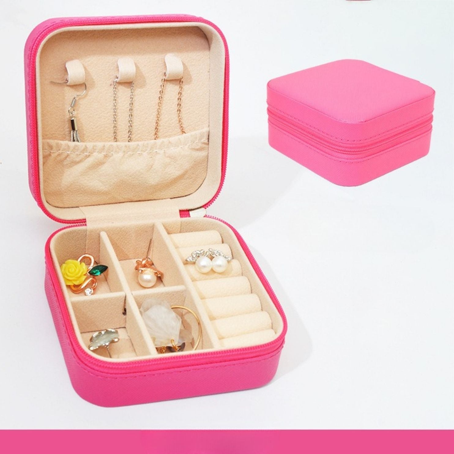 💎 Jewelry Organizer Portable Small Trinket Storage Box