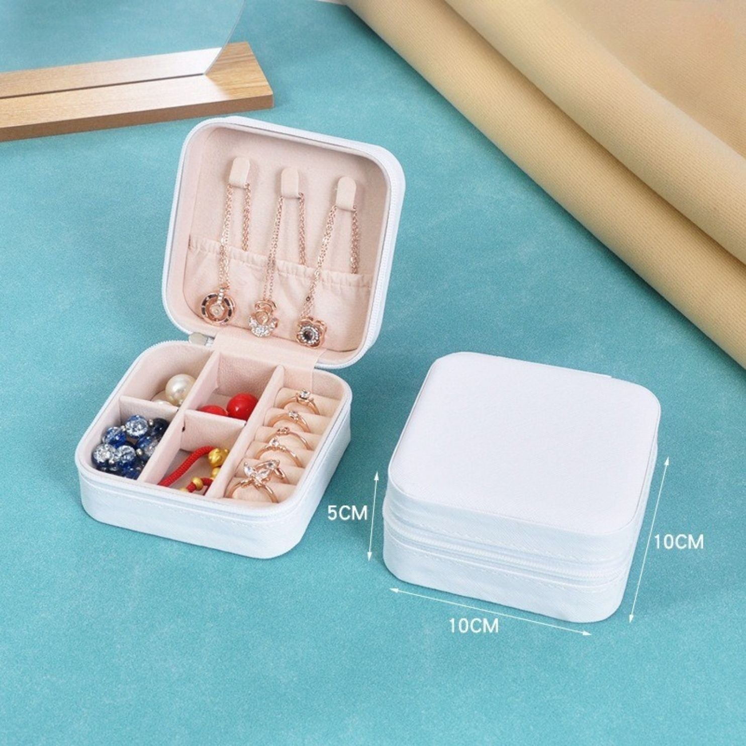 💎 Jewelry Organizer Portable Small Trinket Storage Box