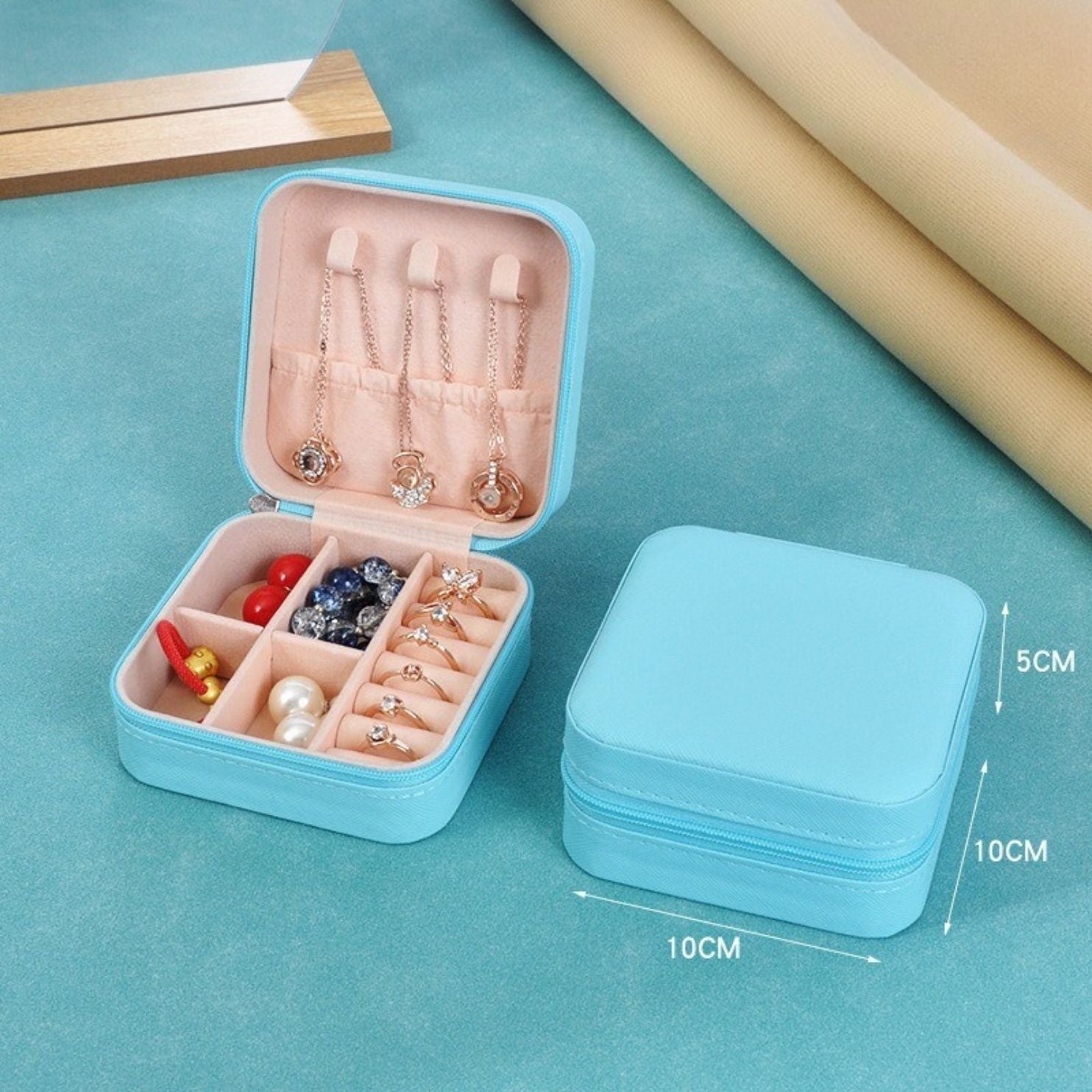💎 Jewelry Organizer Portable Small Trinket Storage Box