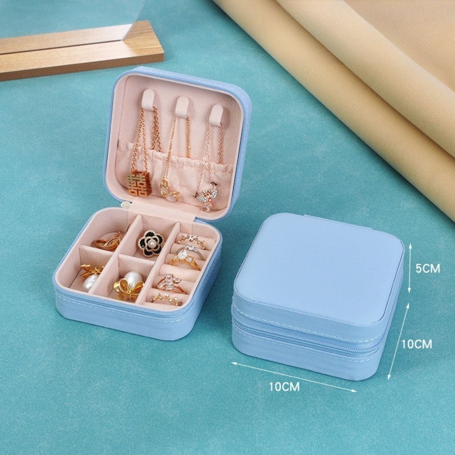 💎 Jewelry Organizer Portable Small Trinket Storage Box