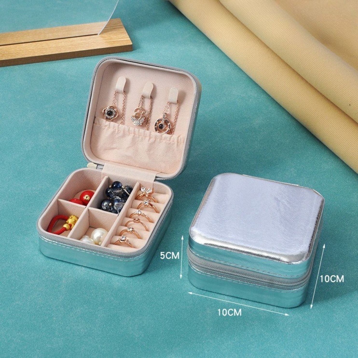 💎 Jewelry Organizer Portable Small Trinket Storage Box