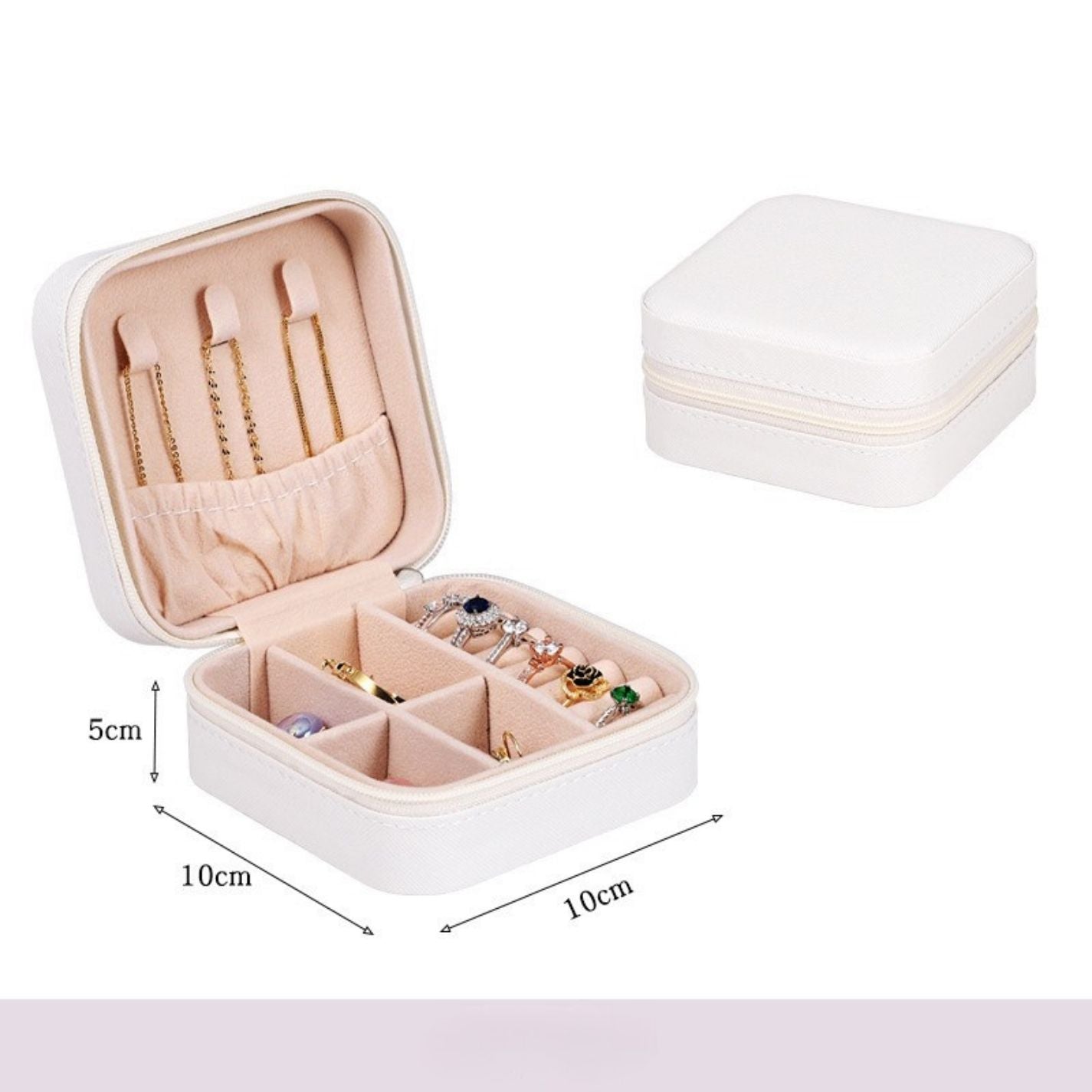 💎 Jewelry Organizer Portable Small Trinket Storage Box