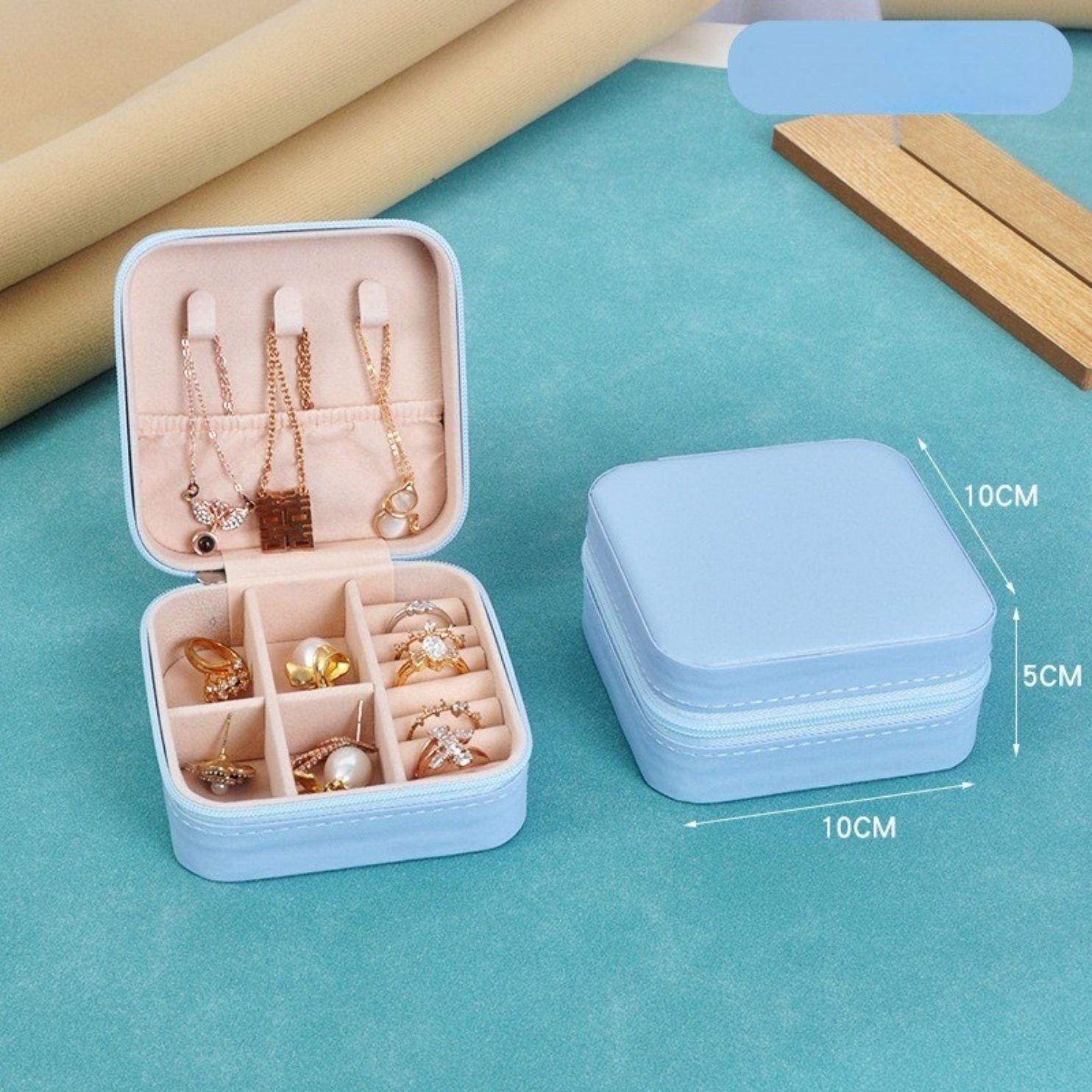 💎 Jewelry Organizer Portable Small Trinket Storage Box