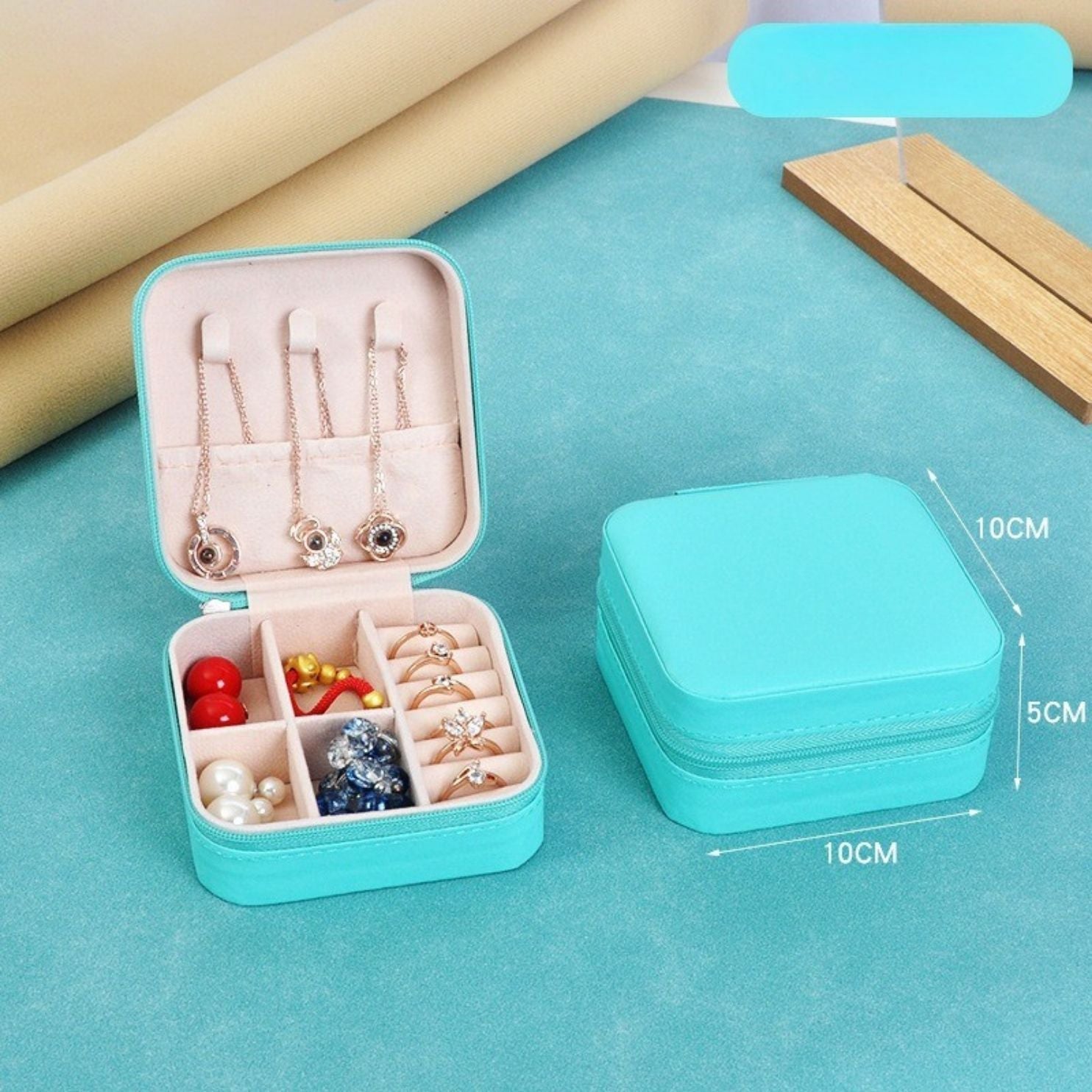 💎 Jewelry Organizer Portable Small Trinket Storage Box