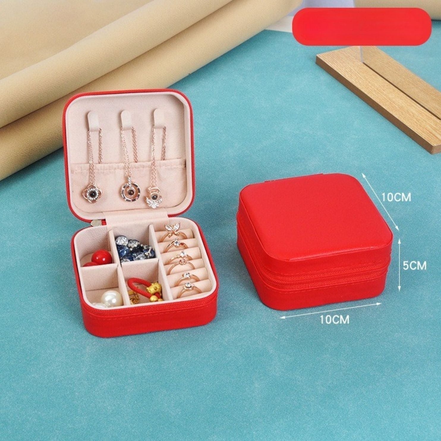 💎 Jewelry Organizer Portable Small Trinket Storage Box
