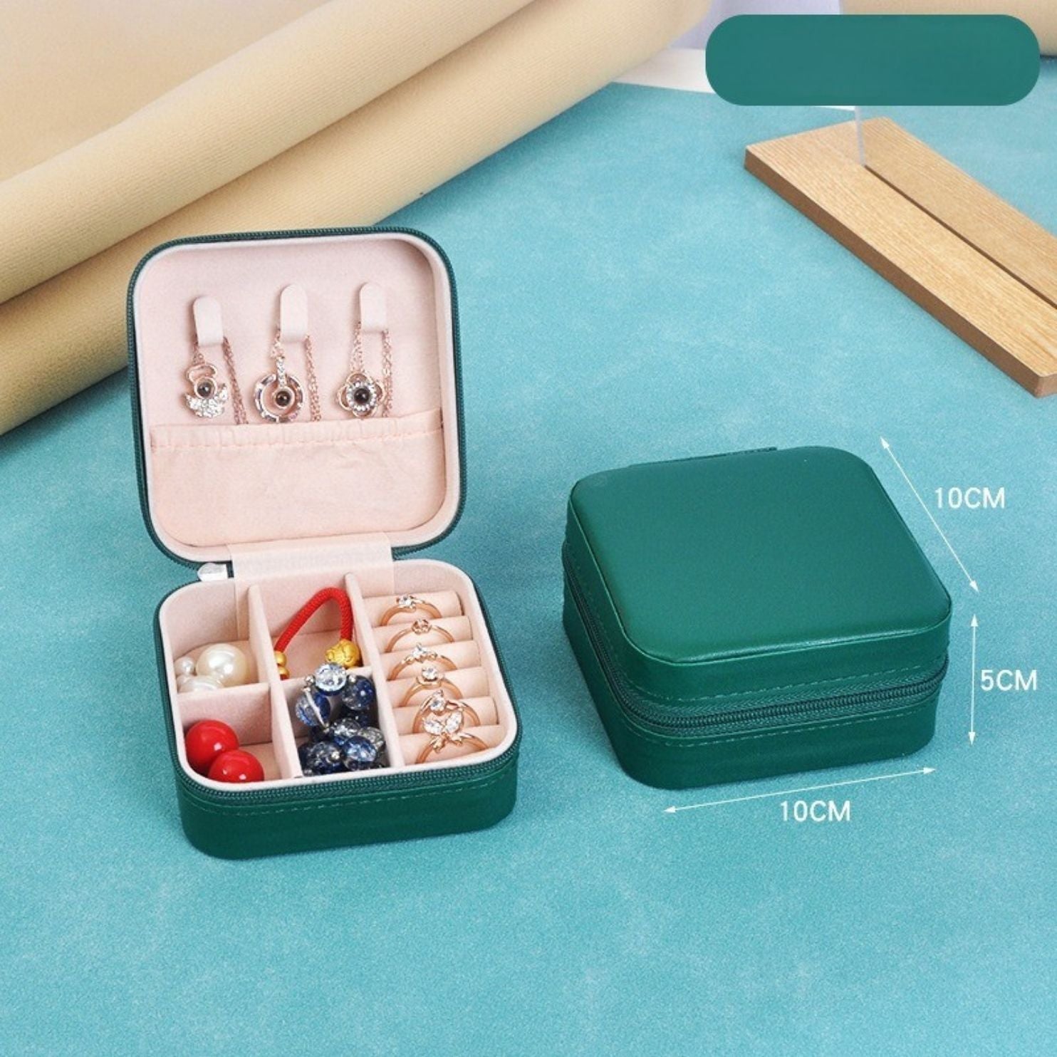 💎 Jewelry Organizer Portable Small Trinket Storage Box
