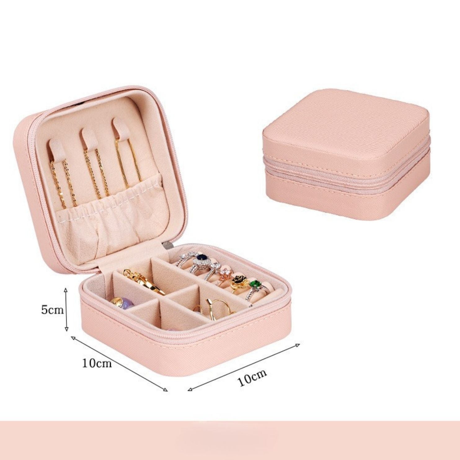 💎 Jewelry Organizer Portable Small Trinket Storage Box