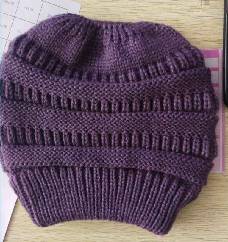 Ponytail Knitted Hat