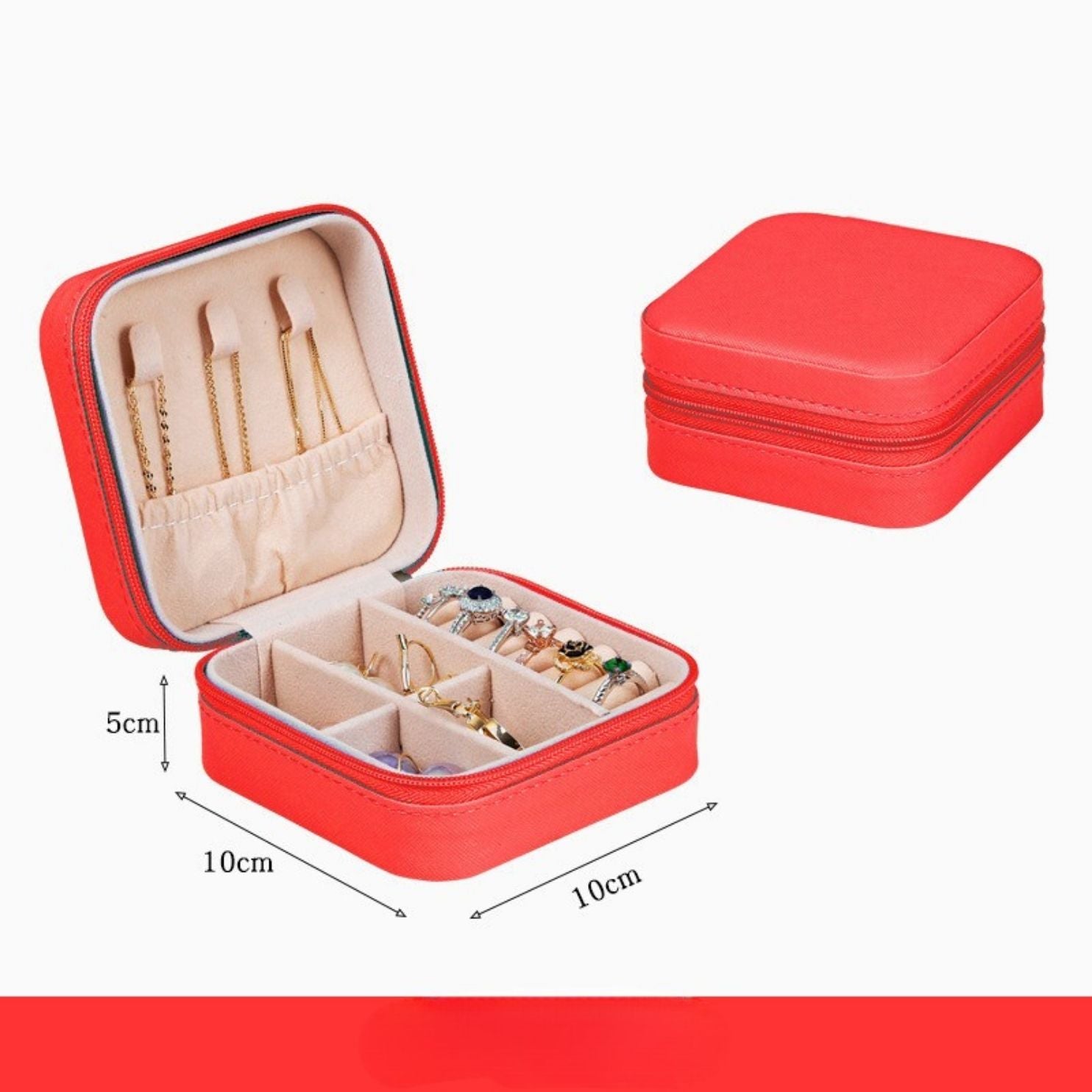 💎 Jewelry Organizer Portable Small Trinket Storage Box