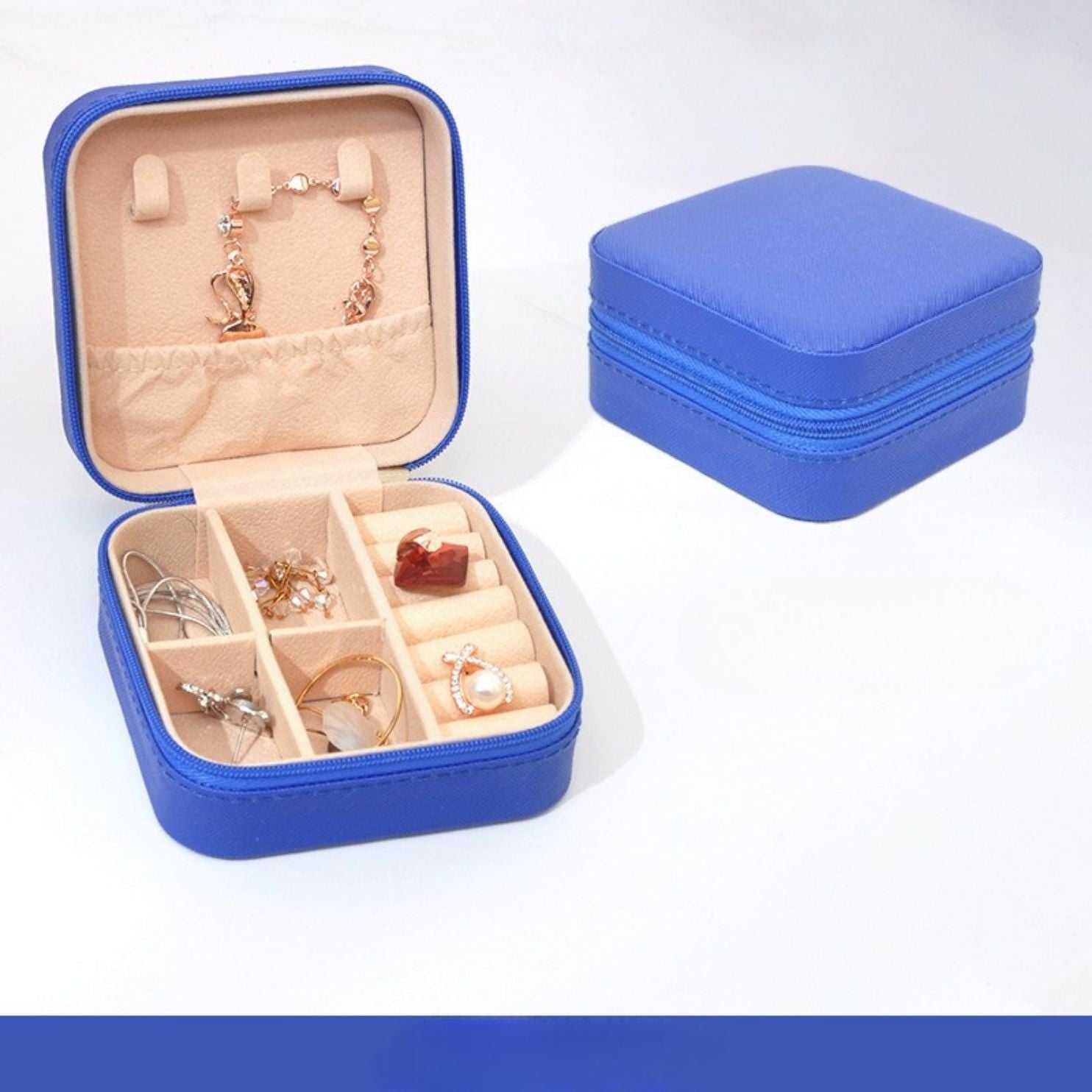 💎 Jewelry Organizer Portable Small Trinket Storage Box
