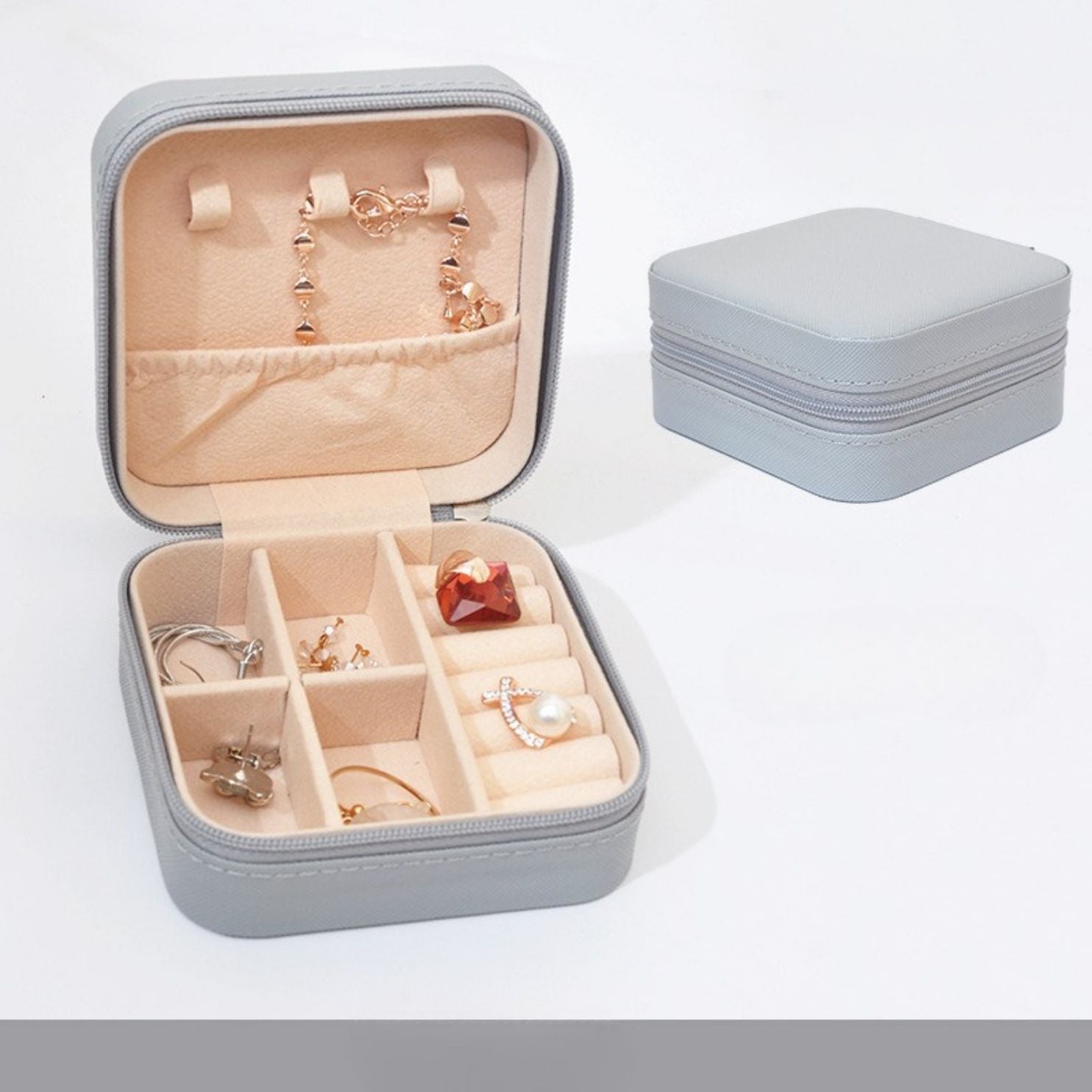 💎 Jewelry Organizer Portable Small Trinket Storage Box