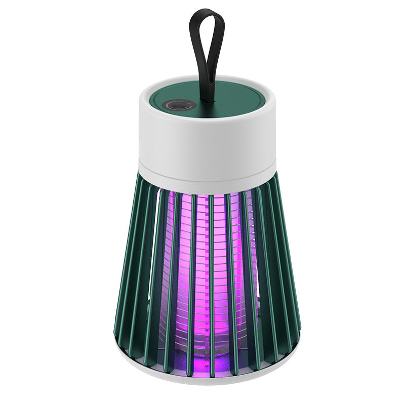 Insect trap with purple light on a white background