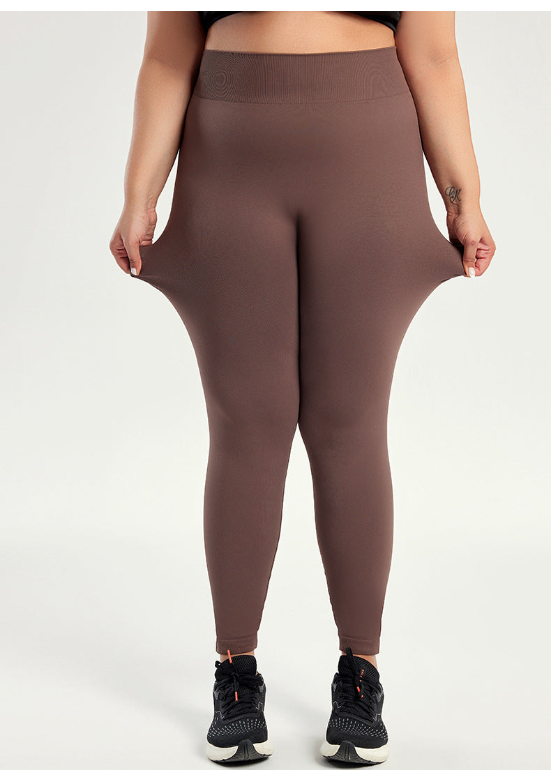 Plus Size LYCRA Yoga Pants 🧘‍♀️ | High-Waist Seamless Leggings for Running & Fitness